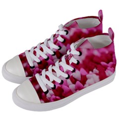 Valentine Day Heart Symbol Capsule Women s Mid-top Canvas Sneakers by artworkshop