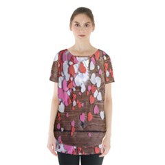 Valentine Day Heart Wallpaper Skirt Hem Sports Top by artworkshop