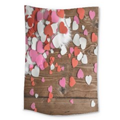 Valentine Day Heart Wallpaper Large Tapestry