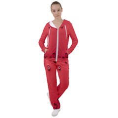 Valentine Day Logo Heart Ribbon Women s Tracksuit by artworkshop