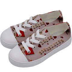 Valentine Gift Box Kids  Low Top Canvas Sneakers by artworkshop