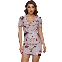 Valentine Gift Box Low Cut Cap Sleeve Mini Dress