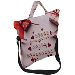 Valentine Gift Box Fold Over Handle Tote Bag by artworkshop