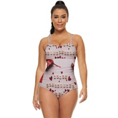 Valentine Gift Box Retro Full Coverage Swimsuit by artworkshop