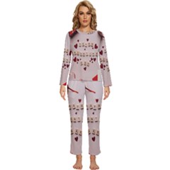 Valentine Gift Box Womens  Long Sleeve Lightweight Pajamas Set by artworkshop