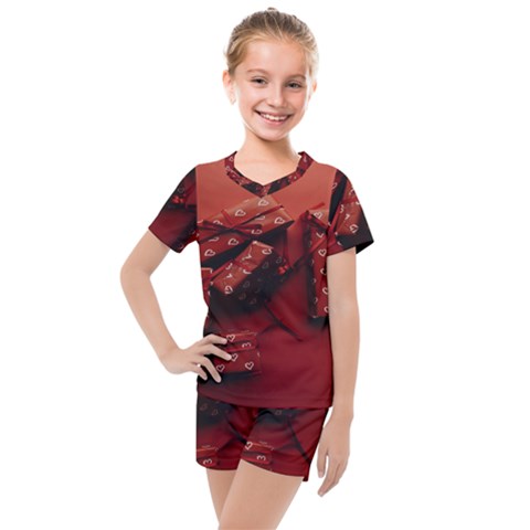 Valentines Gift Kids  Mesh Tee And Shorts Set by artworkshop