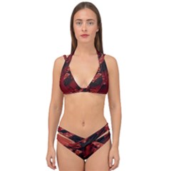 Valentines Gift Double Strap Halter Bikini Set by artworkshop