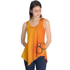 Wallpaper Liquid Bubbles Macro Orange Bright Sleeveless Tunic by artworkshop
