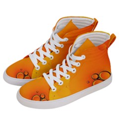 Wallpaper Liquid Bubbles Macro Orange Bright Men s Hi-top Skate Sneakers by artworkshop