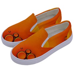 Wallpaper Liquid Bubbles Macro Orange Bright Kids  Canvas Slip Ons by artworkshop