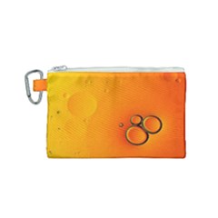 Wallpaper Liquid Bubbles Macro Orange Bright Canvas Cosmetic Bag (small) by artworkshop