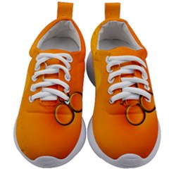 Wallpaper Liquid Bubbles Macro Orange Bright Kids Athletic Shoes by artworkshop