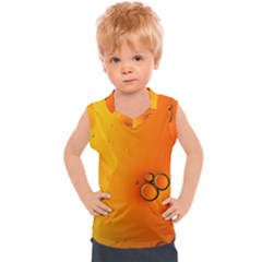 Wallpaper Liquid Bubbles Macro Orange Bright Kids  Sport Tank Top