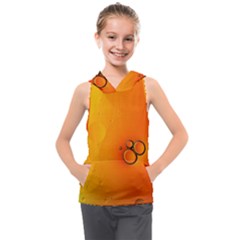 Wallpaper Liquid Bubbles Macro Orange Bright Kids  Sleeveless Hoodie by artworkshop