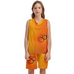 Wallpaper Liquid Bubbles Macro Orange Bright Kids  Basketball Mesh Set