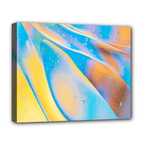 Water And Sunflower Oil Deluxe Canvas 20  X 16  (stretched) by artworkshop