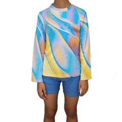 Water And Sunflower Oil Kids  Long Sleeve Swimwear by artworkshop