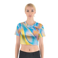 Water And Sunflower Oil Cotton Crop Top by artworkshop