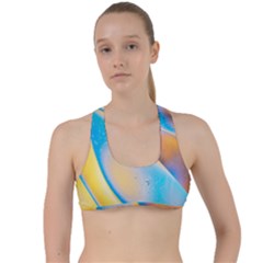 Water And Sunflower Oil Criss Cross Racerback Sports Bra by artworkshop