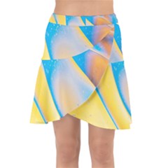 Water And Sunflower Oil Wrap Front Skirt by artworkshop