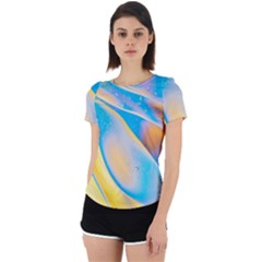 Water And Sunflower Oil Back Cut Out Sport Tee by artworkshop
