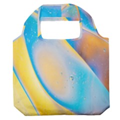 Water And Sunflower Oil Premium Foldable Grocery Recycle Bag by artworkshop