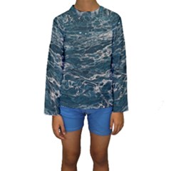 Water Sea Kids  Long Sleeve Swimwear by artworkshop