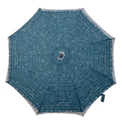 White And Blue Brick Wall Hook Handle Umbrellas (Medium)