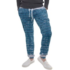 White And Blue Brick Wall Men s Jogger Sweatpants