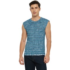 White And Blue Brick Wall Men s Raglan Cap Sleeve Tee