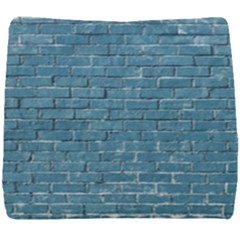 White And Blue Brick Wall Seat Cushion