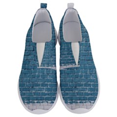 White And Blue Brick Wall No Lace Lightweight Shoes