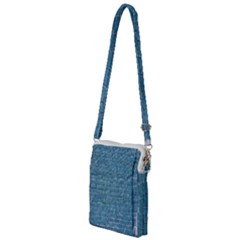 White And Blue Brick Wall Multi Function Travel Bag