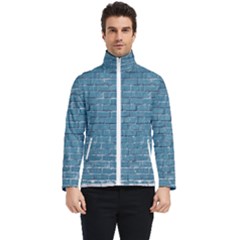 White And Blue Brick Wall Men s Bomber Jacket