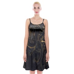 Black Gold  Spaghetti Strap Velvet Dress by PollyParadiseBoutique7