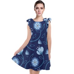 Flower Tie Up Tunic Dress by zappwaits