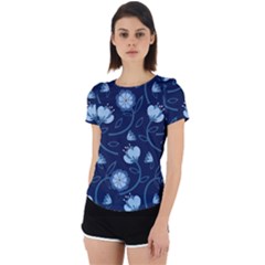 Flower Back Cut Out Sport Tee by zappwaits