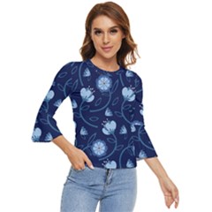 Flower Bell Sleeve Top