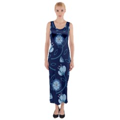 Flower Fitted Maxi Dress by zappwaits