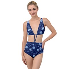 Flower Tied Up Two Piece Swimsuit by zappwaits