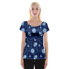 Flower Cap Sleeve Top by zappwaits