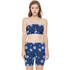 Flower Stretch Shorts And Tube Top Set by zappwaits