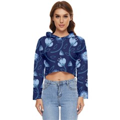 Flower Women s Lightweight Cropped Hoodie