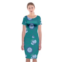 Floral-seamless-pattern Classic Short Sleeve Midi Dress by zappwaits