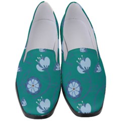 Floral-seamless-pattern Women s Classic Loafer Heels by zappwaits