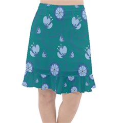 Floral-seamless-pattern Fishtail Chiffon Skirt by zappwaits