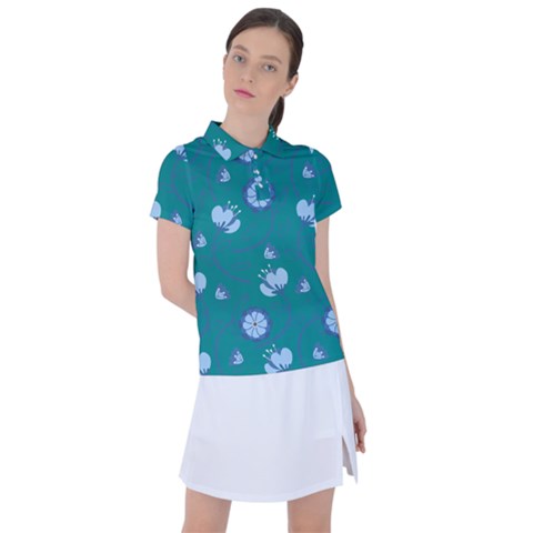 Floral-seamless-pattern Women s Polo Tee by zappwaits
