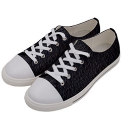 Black Wall Texture Men s Low Top Canvas Sneakers by artworkshop