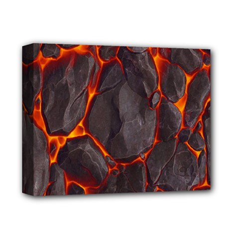 Lava Volcanic Rock Texture Deluxe Canvas 14  X 11  (stretched) by artworkshop