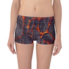 Lava Volcanic Rock Texture Reversible Boyleg Bikini Bottoms by artworkshop